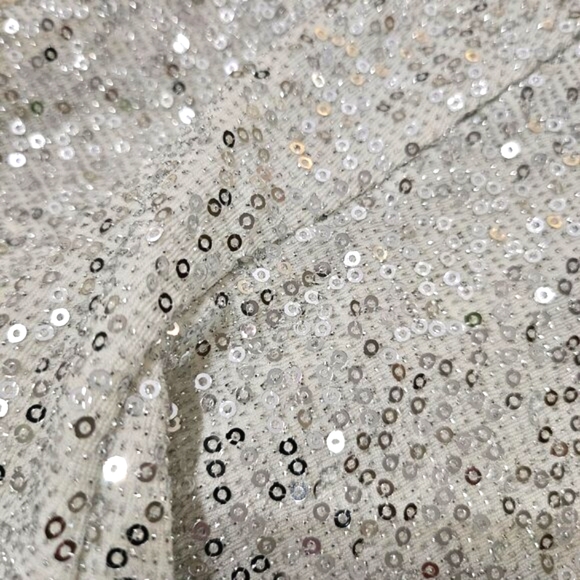 NWT EXPRESS SILVER SEQUIN CAMI with ADJUSTABLE SPAGHETTI STRAPS SZ S/P - Picture 11 of 14